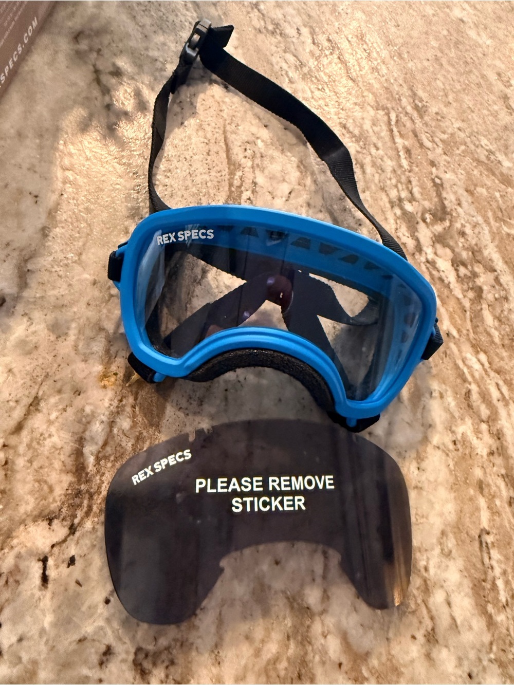 Rex Specs Dog Goggles Small Wide Apollo Blue w/ Clear & Smoke Lenses